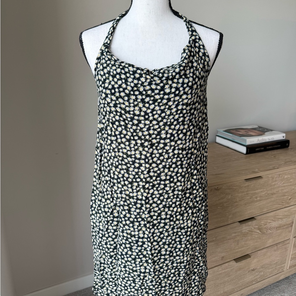 American Eagle Daisy Print Halter Mini Dress